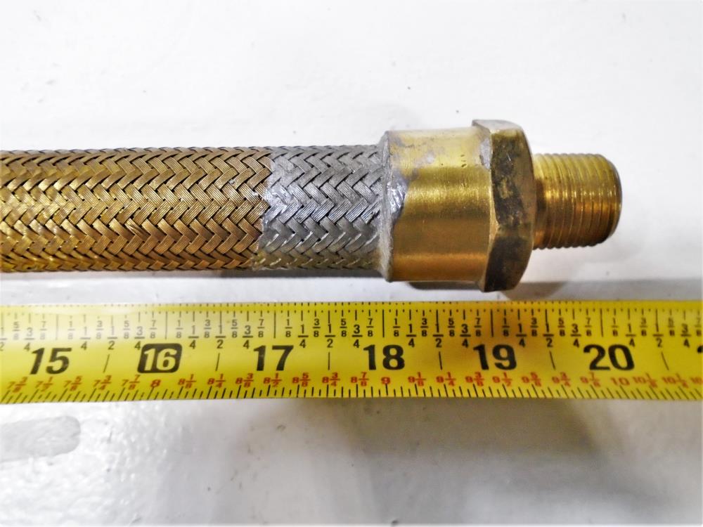 Cooper Crouse-Hinds 1/2" Male x 18" L Flexible Coupling ECGJH118, Model 80 Brass